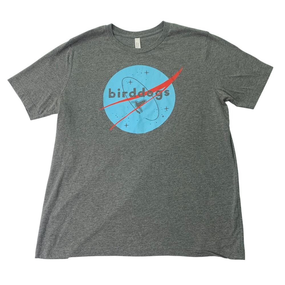 Birddog XL Mens Tee TShirt NASA Logo Tee Blue Red Gray Shirt Short Sleeve